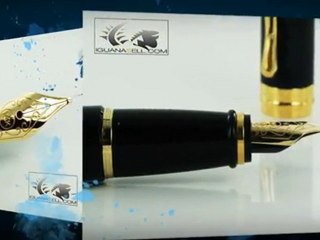 Aurora Ipsilon De Luxe Fountain Pen - Black Resin Body - B12