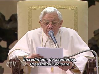 Papa: Biserica în China să-şi poată mărturisi credinţa