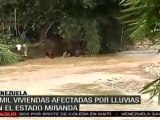 En el estado de Miranda, 4 mil viviendas afectadas por lluvias