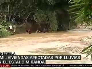 En el estado de Miranda, 4 mil viviendas afectadas por lluvias