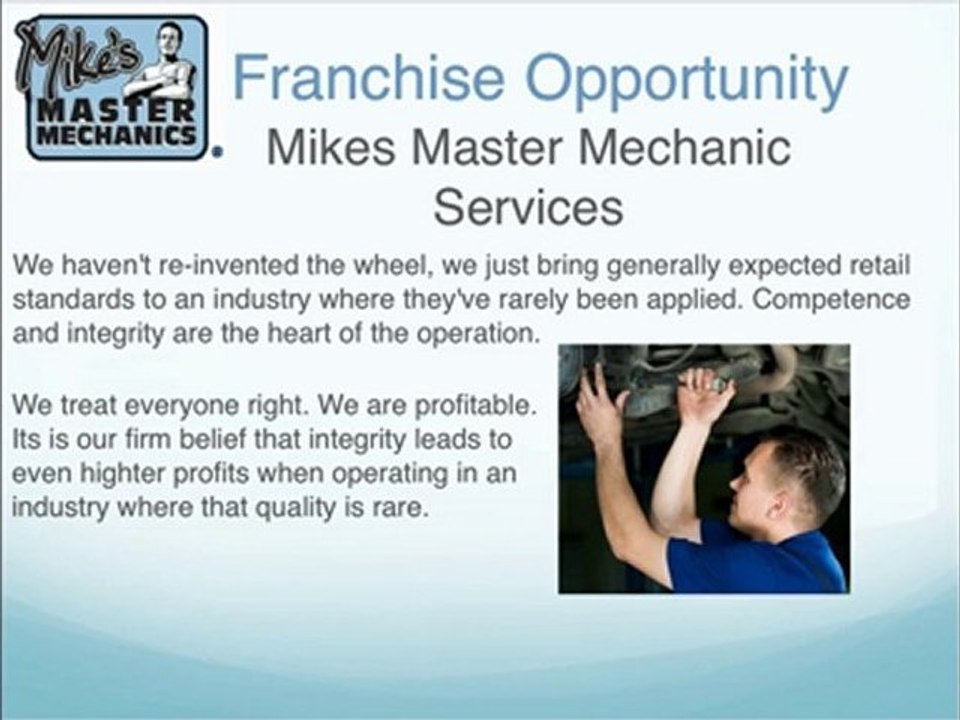 Mechanic Franchise, Best Mechanic Franchise Opportunity