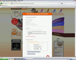 Tutoriel2: inscription à l'espace privé