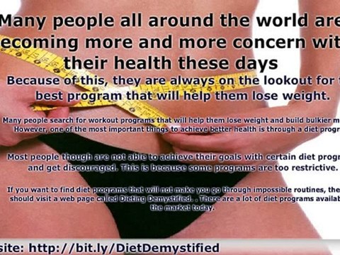 Find the Best Dieting Programs at Dieting Demystified Web Pa