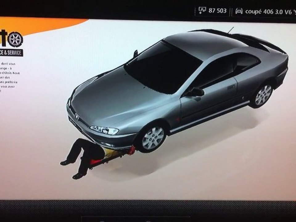 Vidange gran turismo - 406 coupé V6