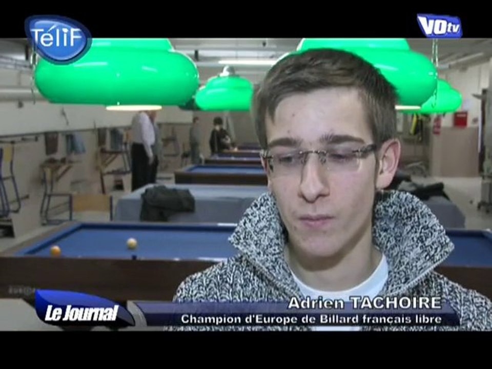 Adrien, champion de Billard Français (Val-d'Oise)