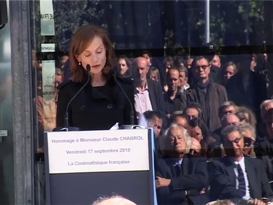 Hommage à Claude Chabrol, par Isabelle Huppert