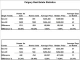 Calgary Real Estate Market Statistics November 2010