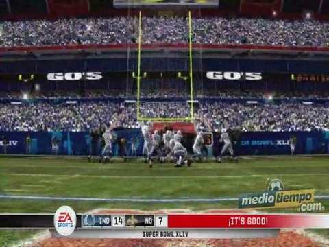 Simulacion Super Bowl XLIV realizada con Madden NFL 10 HD