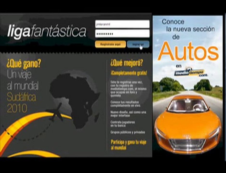 Medio Tiempo.com - Tutorial Liga Fantástica 2010