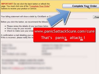 Cure panic attacks and anxiety