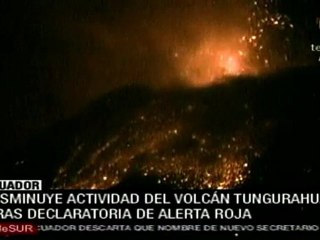 Disminuye actividad del volcán Tungurahua en Ecuador