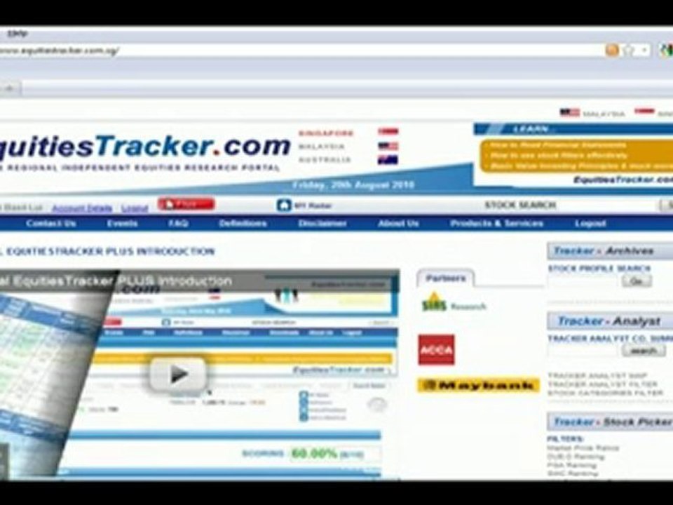 How to log in to www.equitiestracker.com