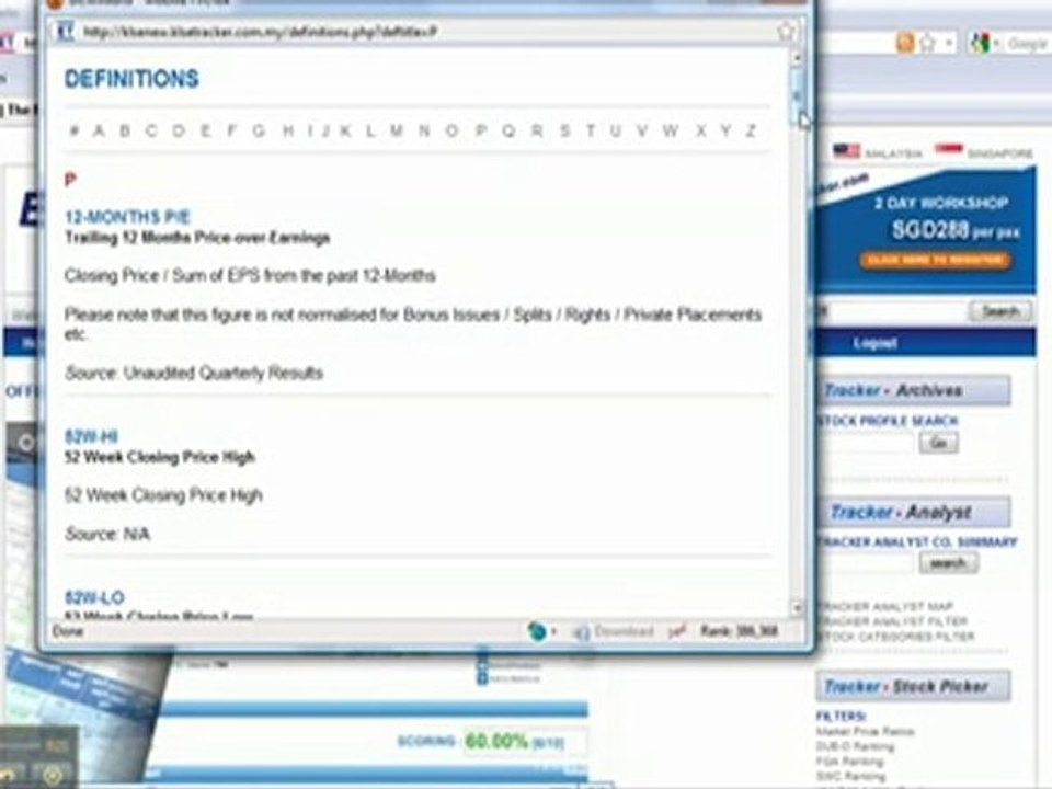 How to find Financial definitions by EquitiesTracker.com