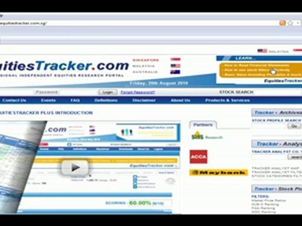 How to navigate to www.equitiestracker.com