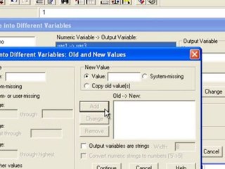 SPSS 13- Into Different Variables