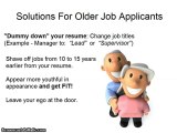 How To Find A Job - for the older job seeker