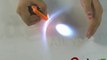 E00947-3 LED Orange Mini Solar Power Flashlight Torch Keycha