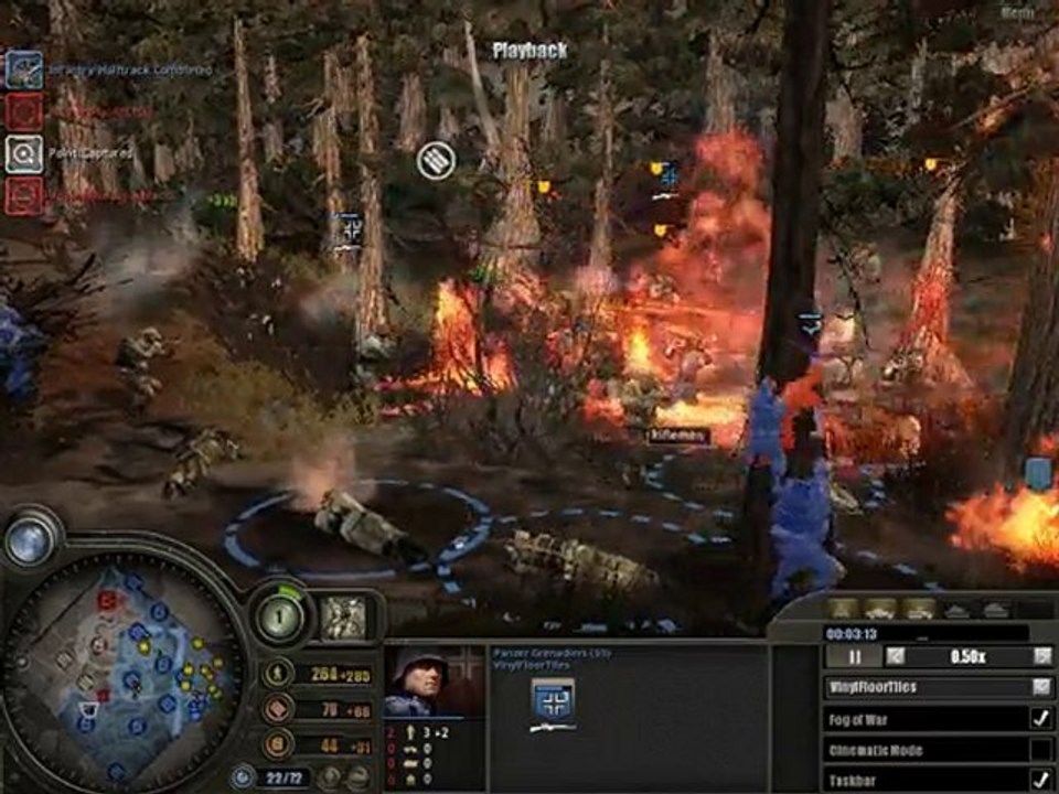 Early game rush left flank