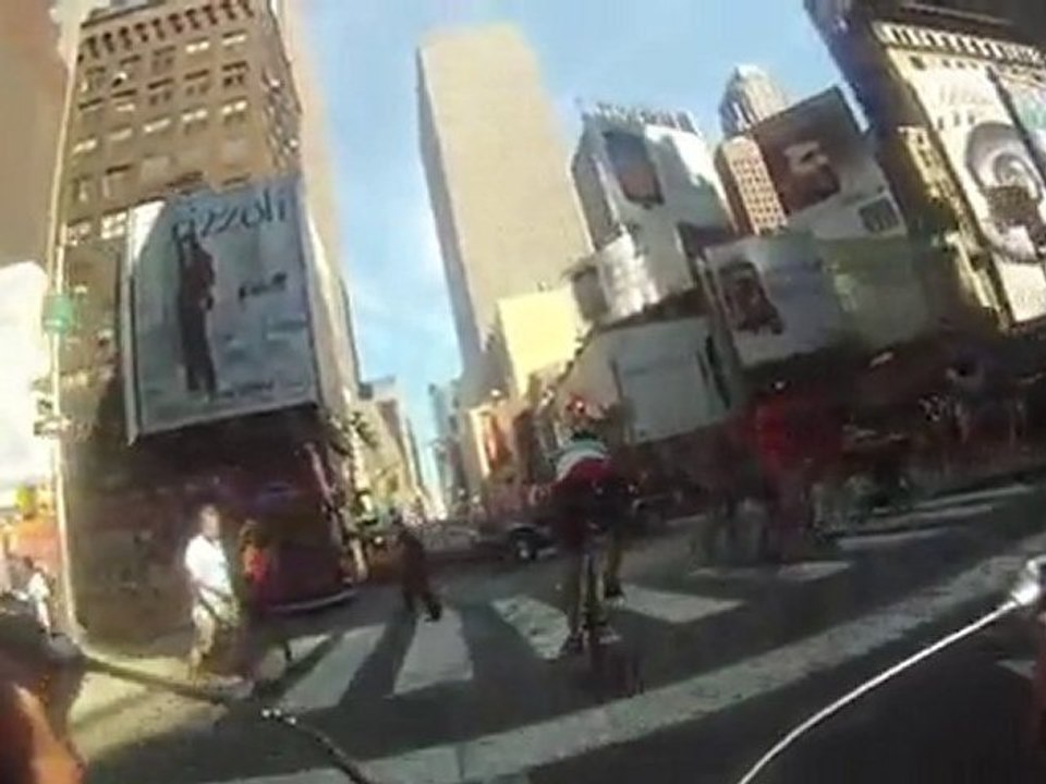 Course de vélo en plein New York