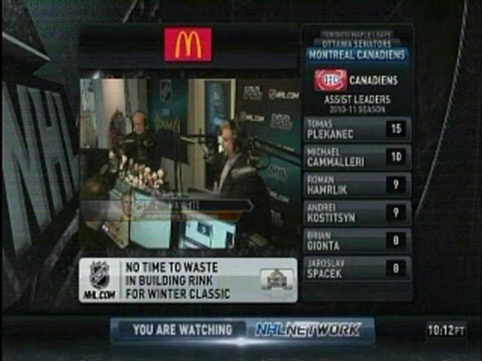 Ian White on NHL Live (12/2/10)
