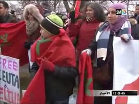 Manif devant les ambassades d'Algérie et d'Espagne à Ottawa