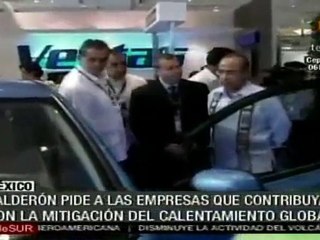 Calderón pide a empresas privadas combatan cambio climático