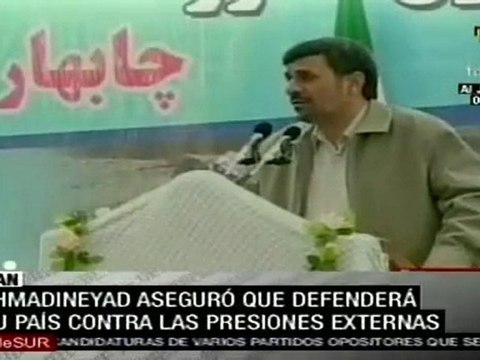 Ahmadineyad aseguró que defenderá su país contra las presiones externas