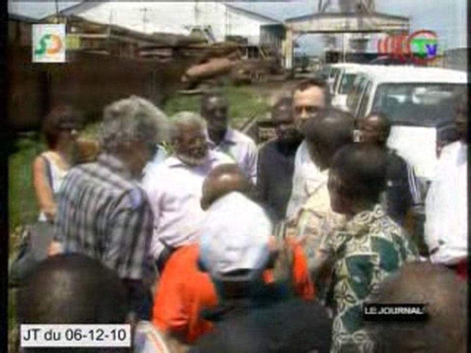 Les parlementaires de l’UE visitent le port de Brazzaville