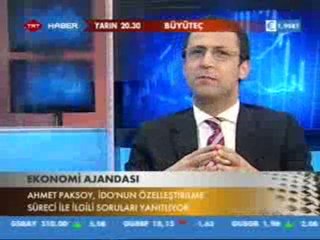 Ahmet Paksoy TRTHaber Ekonomi Ajandası (30.11.2010) Part1