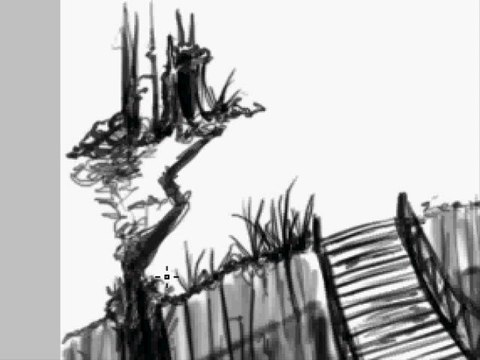 Croquis de paysage imaginaire