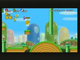 New Super Mario Bros.Wii W.T 2 Monde 1 ITS OVER