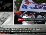 Paro en Chile, vinculado a despidos del gobierno de Piñera