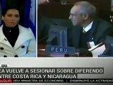 OEA vuelve a sesionar sobre diferendo de Costa Rica y Nicaragua