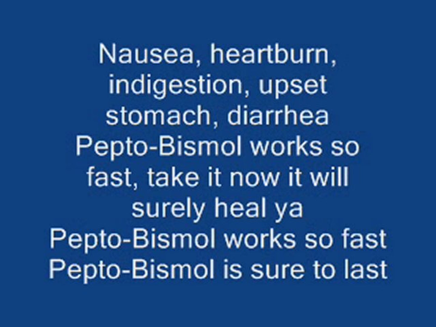 New Pepto Bismol Jingle Video Dailymotion