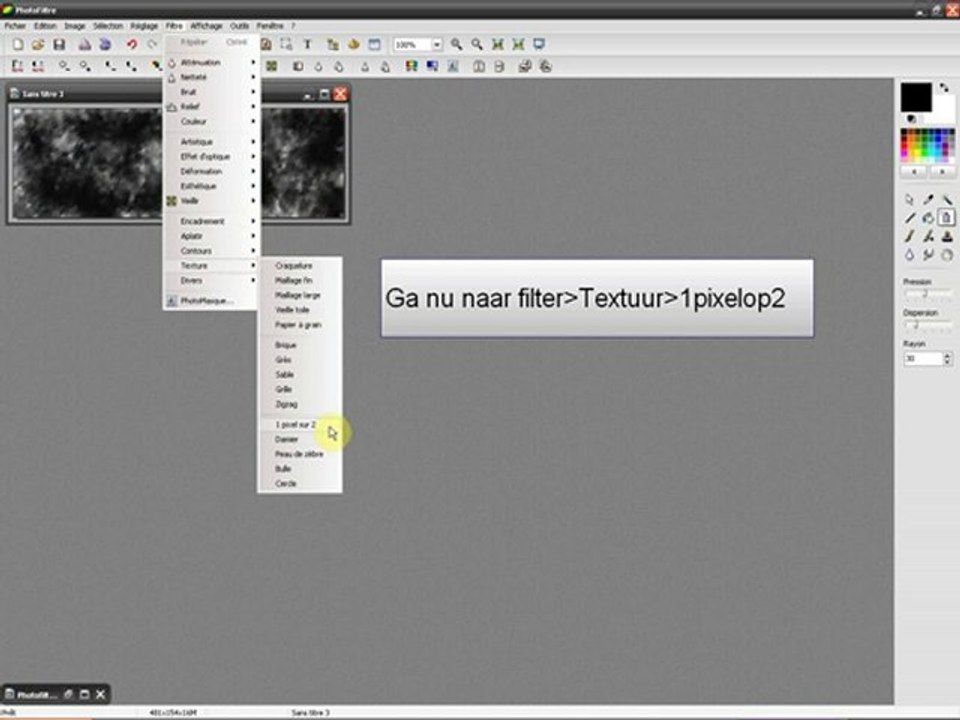 Photofiltre - tutorial: achtergrond effect