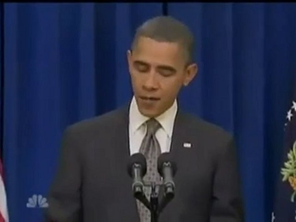 Obama defonce une porte apres un discours