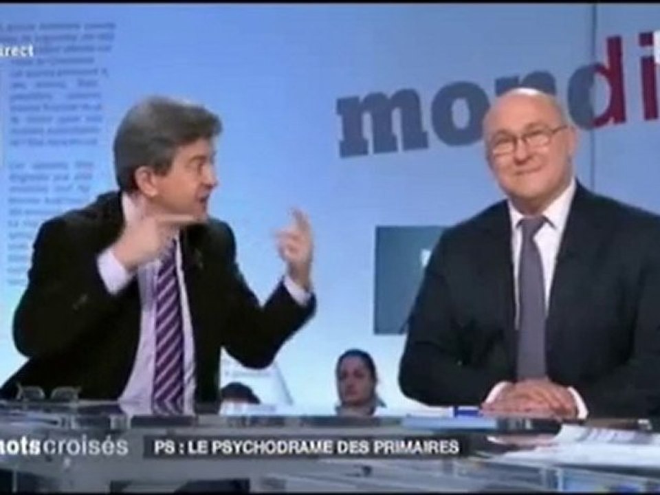 Le PS et DSK (Mélenchon, Mots croisés)