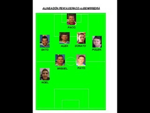 ALINEACION PENYA XERACO vs BENIRREDRÀ