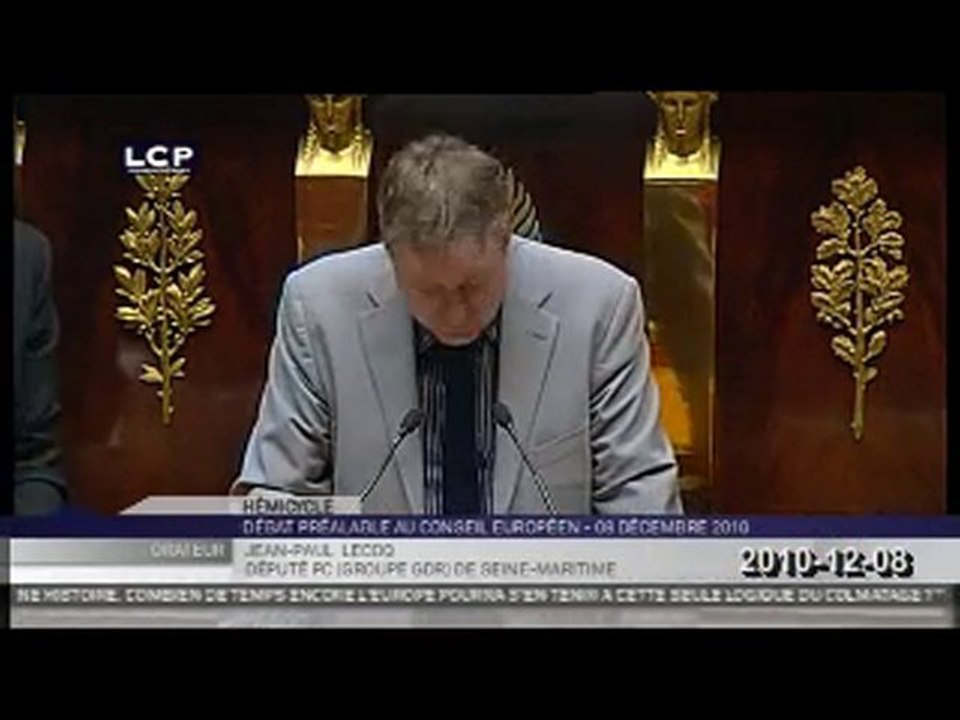 GDR au  Débat préalable au Conseil européen