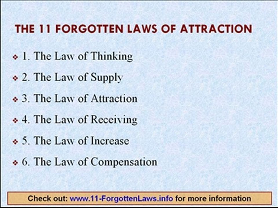 The 11 Laws of Attraction