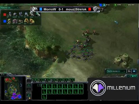 Match Starcraft II : Morrow (Zerg) vs Strelok (Terran)