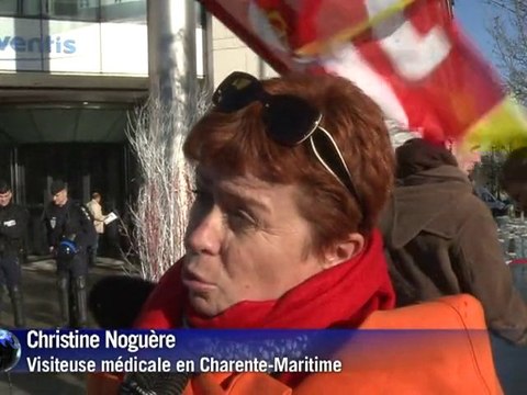 Sanofi-Aventis: manifestations contre les suppressions de postes