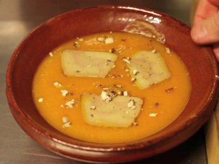 La soupe de potimarron au foie gras de la Maison Paris