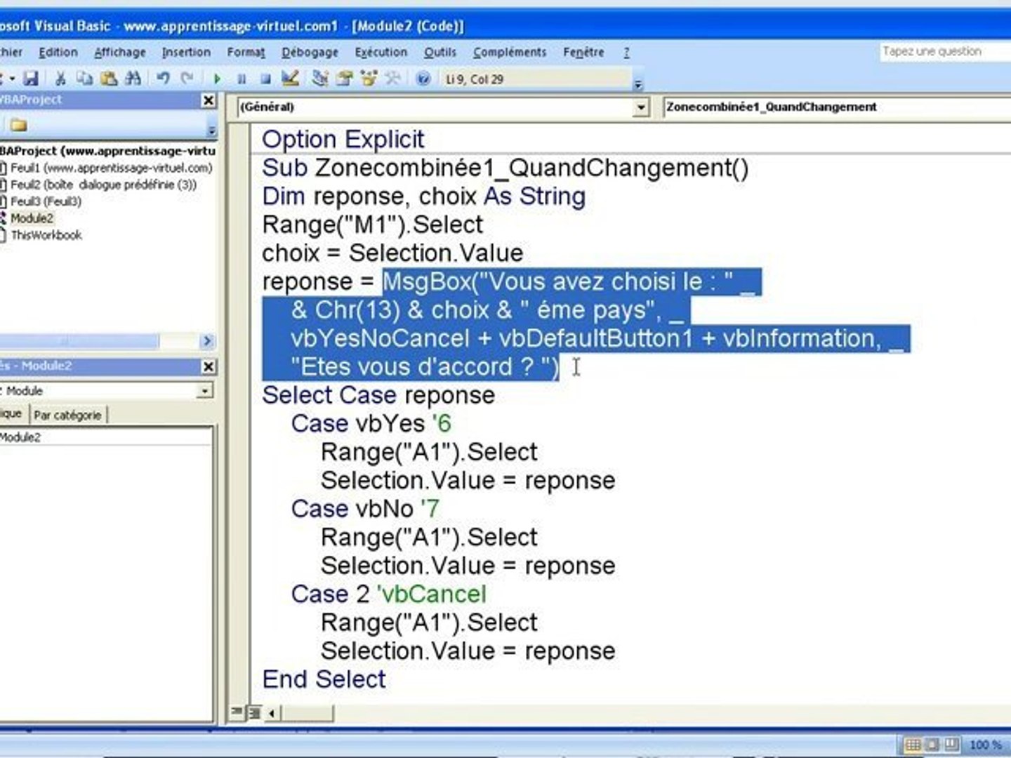 Transformer Une Msgbox En Fonction Video Dailymotion