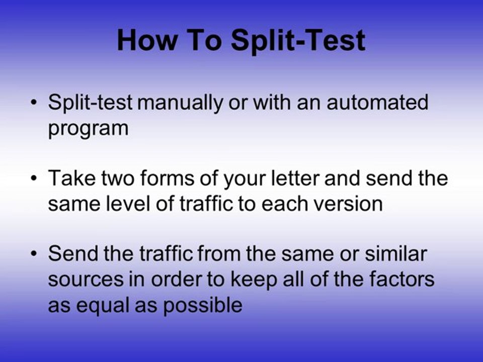 Split Testing To Boost Profits - Website Marketing Strategy