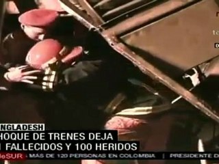 Choque de trenes deja 21 muertos y 100 heridos en Bangladesh