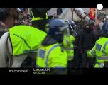 UK student protesters clash with police - no comment