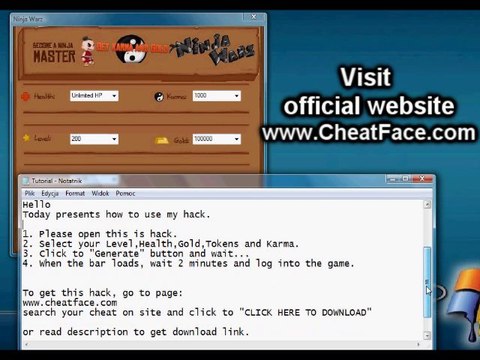 Ninja Warz Cheat Tool : HP , Token , Karma , Gold and Level