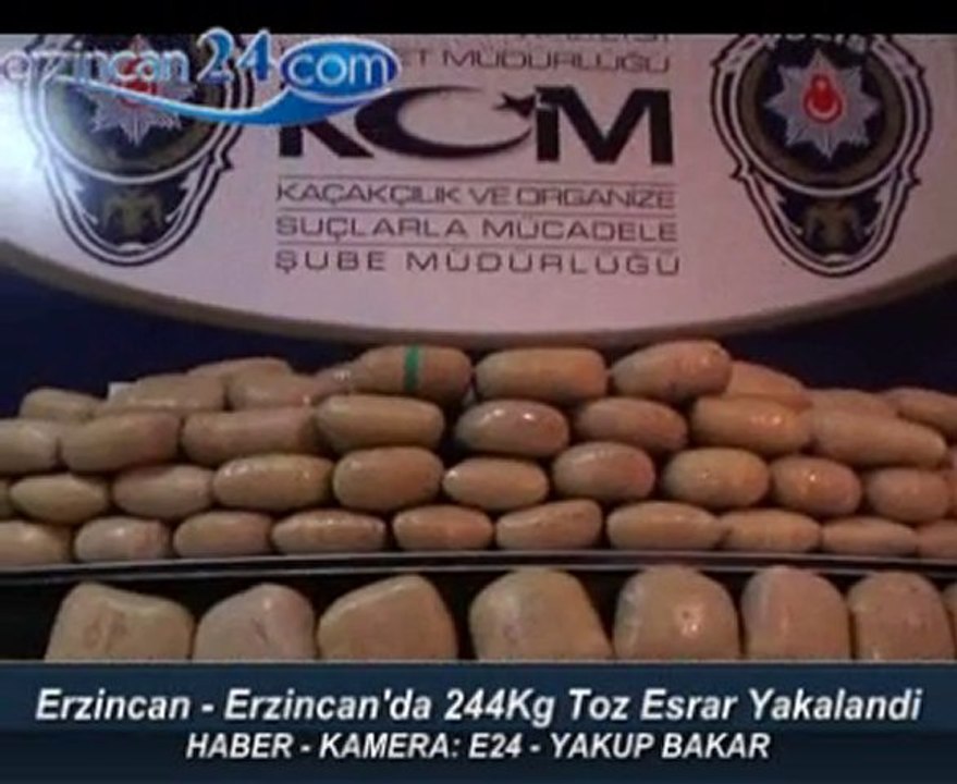 Erzincan Oto Kurtarıcının Kasasında 244 Kğ Esrar Yakalandı