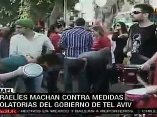 Israelíes marchan contra medidas del Gobierno violatorias de DD.HH.